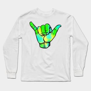 Neon Tie Dye Shaka Long Sleeve T-Shirt